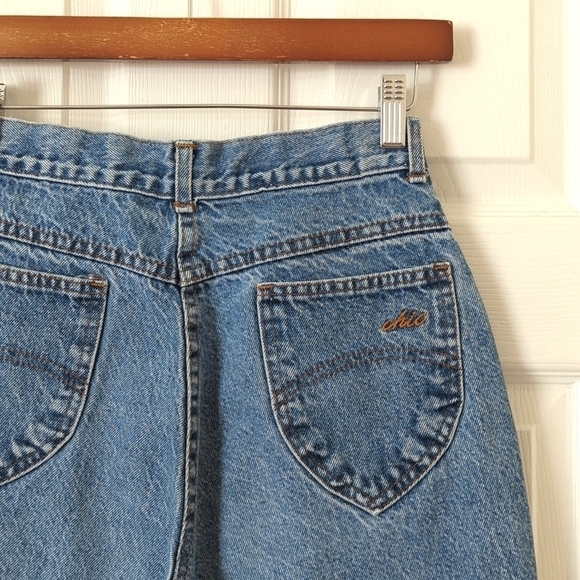Chic 80's Vintage Medium Wash High Waisted Relaxed Fit Tapered Leg Mom Jeans 8P - Picture 12 of 13